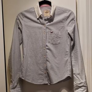 Hollister thick 100% cotton striped button down